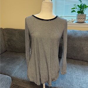 Striped Black and White Women's Top